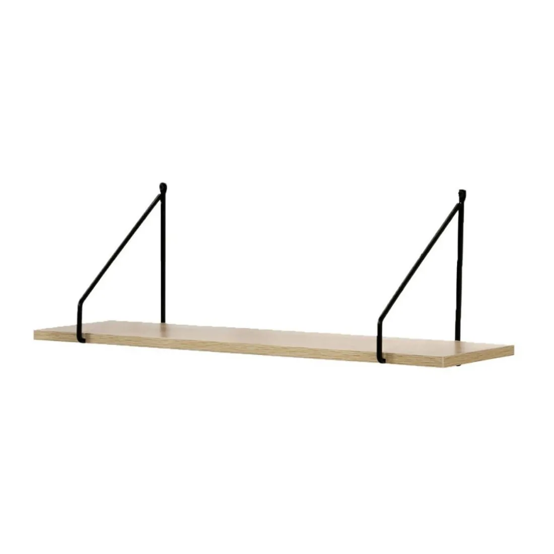 Étagère murale style industriel plateau en bois et support métal