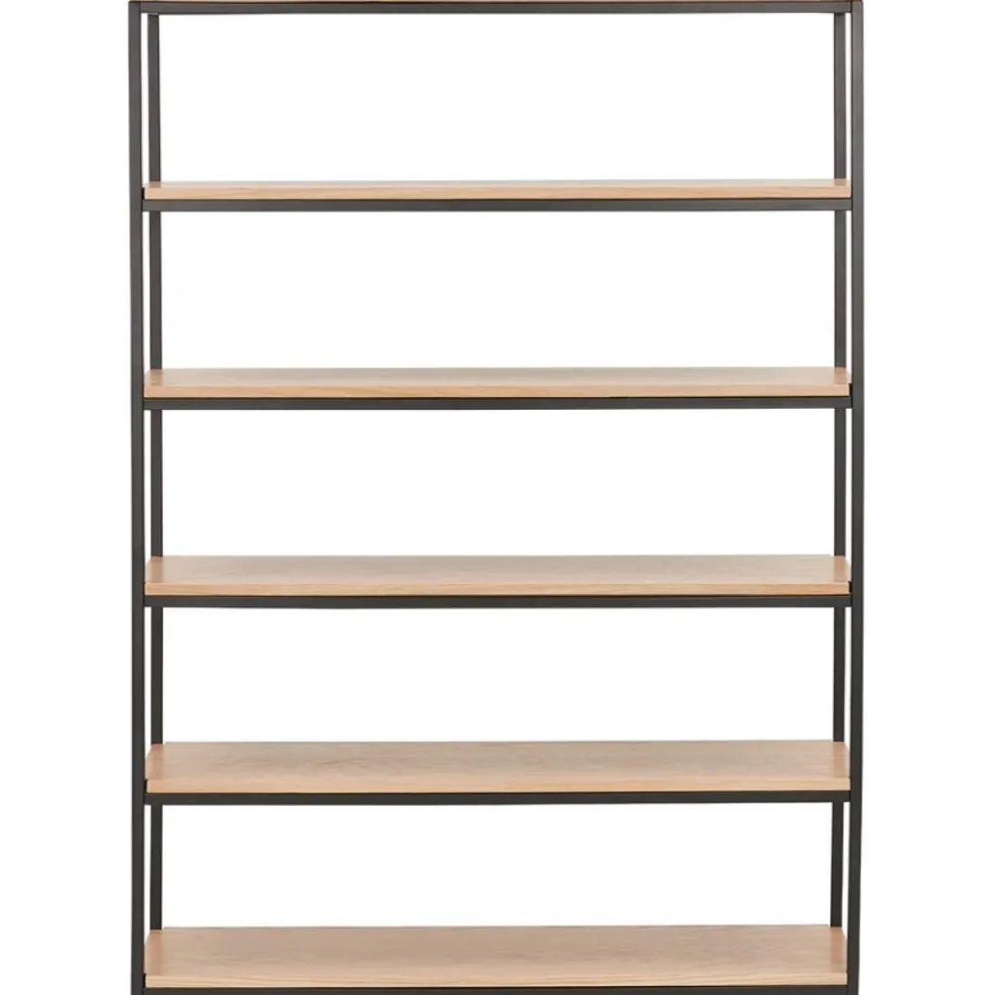 Étagère style industriel 'LIBERTY' en bois finition naturelle et métal noir