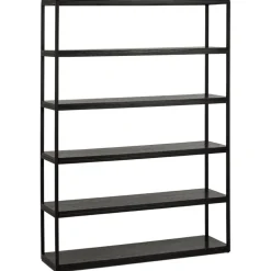 Étagère style industriel 'LIBERTY' en bois et métal noir