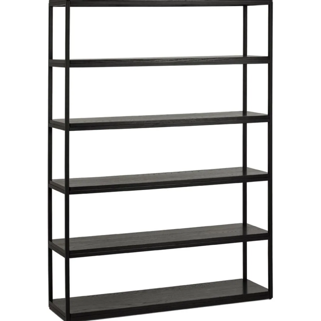 Étagère style industriel 'LIBERTY' en bois et métal noir