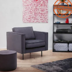 Étagère style industriel 'LIBERTY' en bois et métal noir