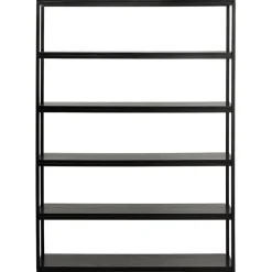 Étagère style industriel 'LIBERTY' en bois et métal noir