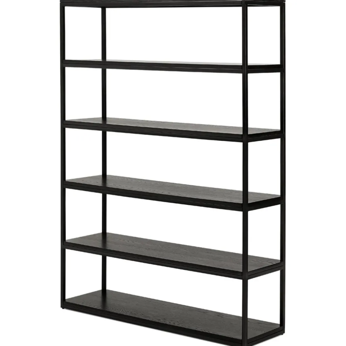 Étagère style industriel 'LIBERTY' en bois et métal noir