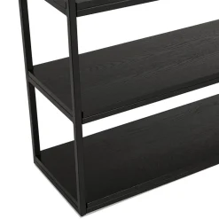 Étagère style industriel 'LIBERTY' en bois et métal noir
