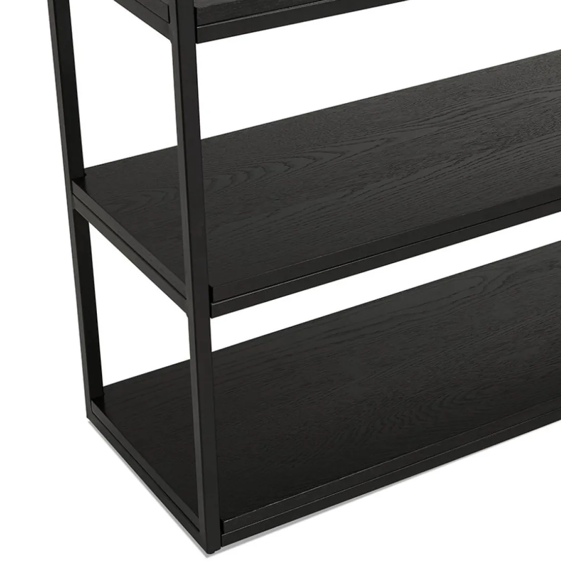 Étagère style industriel 'LIBERTY' en bois et métal noir