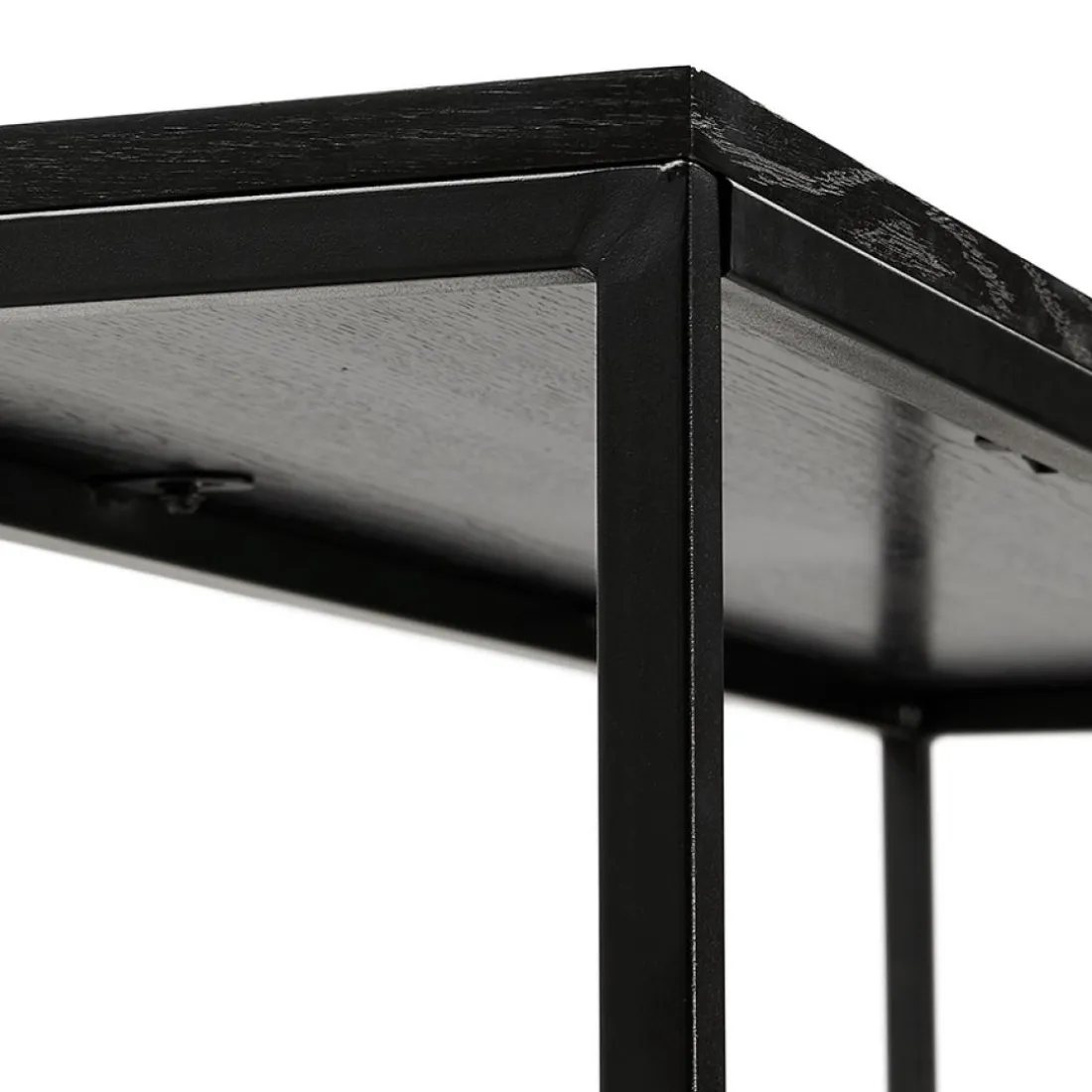 Étagère style industriel 'LIBERTY' en bois et métal noir