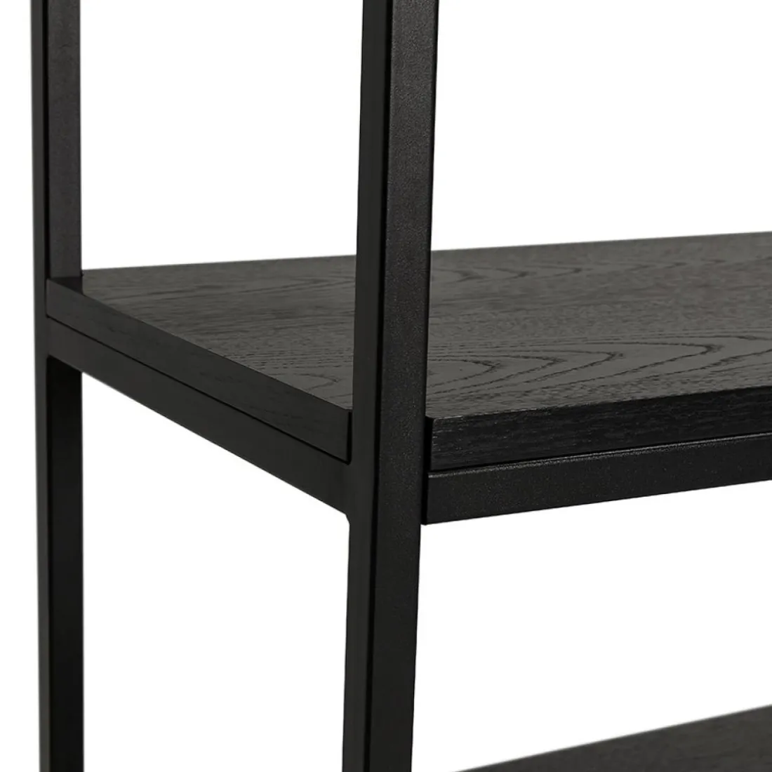 Étagère style industriel 'LIBERTY' en bois et métal noir