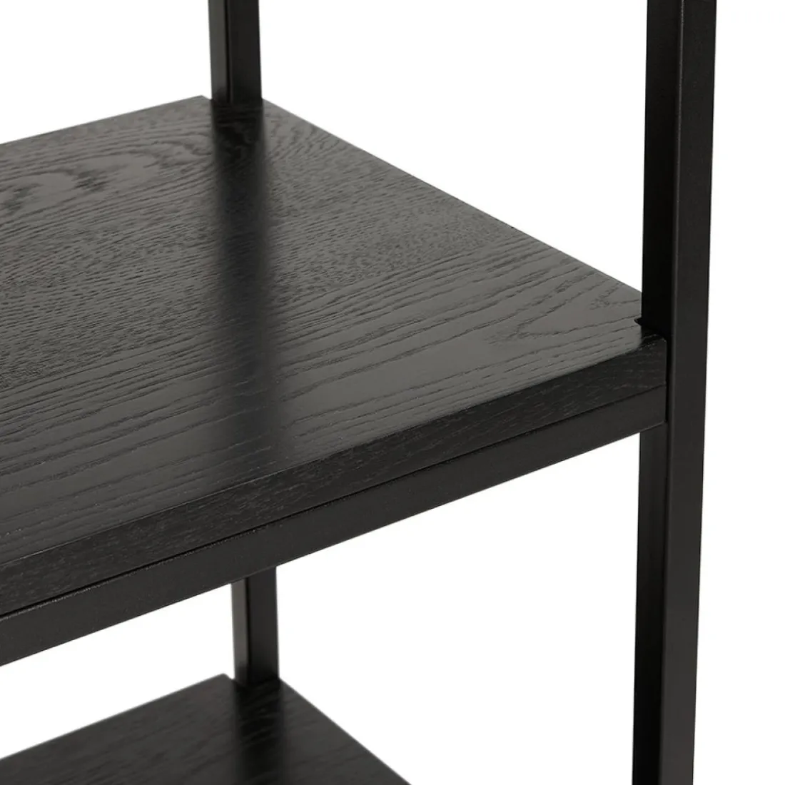 Étagère style industriel 'LIBERTY' en bois et métal noir