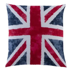 Taie d'oreiller ou de traversin drapeau anglais Coton Old FLag - Bleu