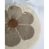 TAPIS BOHEMIAN ROND TAUPE DAISY
