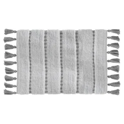 Tapis Coton Pom-pom Gris 50 x 75