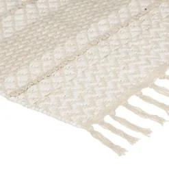 Tapis Coton Sable motifs petit losange Cuivre 60 x 90 Box