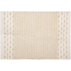 Tapis Coton Sable motifs petit losange Cuivre 60 x 90 Box
