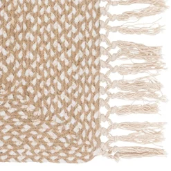 Tapis de Salon Jute en Coton FLOR Beige