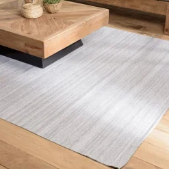 Tapis d’extérieur rectangulaire gris chiné QUENTIN