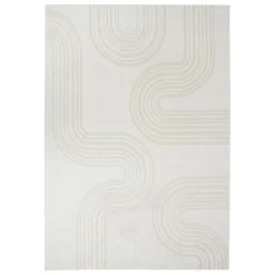 Tapis effet laine Anoai blanc