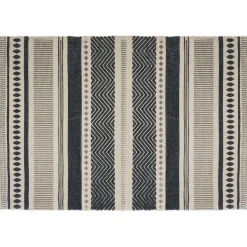 Tapis en Coton Imprimé Box Gris modèle D