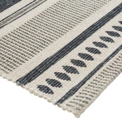 Tapis en Coton Imprimé Box Gris modèle D