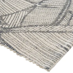 Tapis en Coton Imprimé Box Gris modèle D