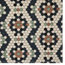 Tapis en coton imprimé 120x170 cm café