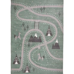 Tapis enfant imprimé western 100x140 BOVISTO