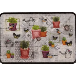 Tapis Multi Usages Gris ERBARIO
