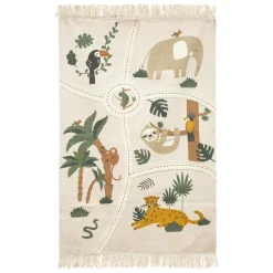 Tapis rectangle coton jungle 100 x 150 cm