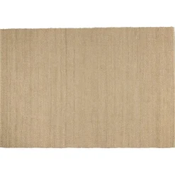 Tapis rectangulaire en jute et coton beige QUENTIN