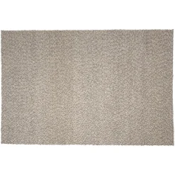 Tapis rectangulaire en laine bouclée taupe QUENTIN