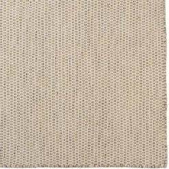Tapis rectangulaire en laine tissée couleur blanc/marron chiné QUENTIN