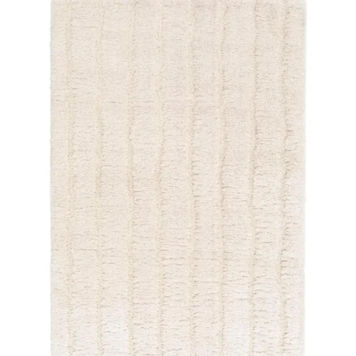 Tapis rectangulaire recyclé Mael Neige