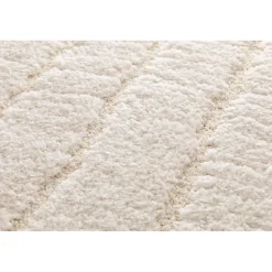 Tapis rectangulaire recyclé Mael Neige