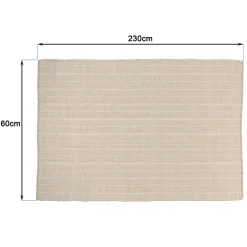 Tapis rectangulaire 160x230cm en coton recyclé couleur ivoire SACHA