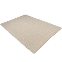 Tapis rectangulaire 160x230cm en coton recyclé couleur ivoire SACHA