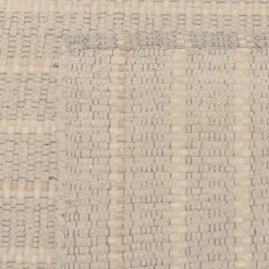 Tapis rectangulaire 200x290cm en coton recyclé couleur ivoire SACHA