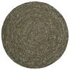 Tapis rond laine feutrée NEETHU olive taille M
