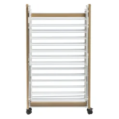 Étendoir 27 M Effet Bois 4 Roues