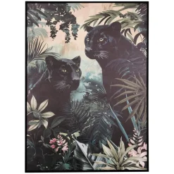 Toile imprimée encadrée Lacey vert