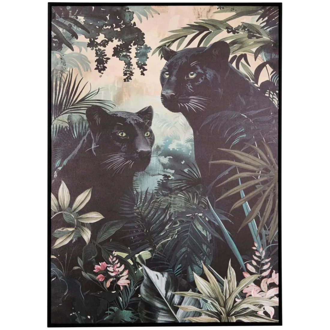 Toile imprimée encadrée Lacey vert