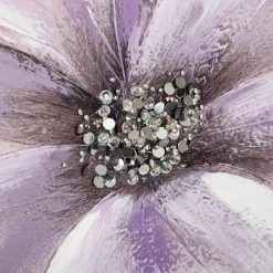 Toile Peinture Fleurs violet 48 x 48 cm