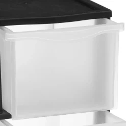 Tour 5 Tiroirs en Plactique Noir