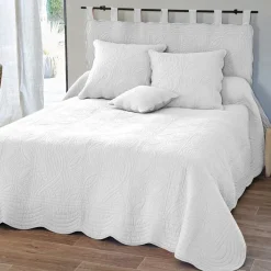 Tête de lit en boutis uni coton - Blanc