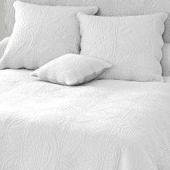 Tête de lit en boutis uni coton - Blanc