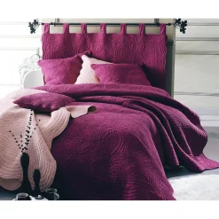 Tête de lit en boutis uni coton - Rouge