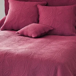 Tête de lit en boutis uni coton - Rouge