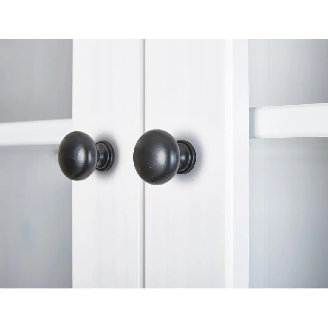 Vaisselier 5 portes en Bois Massif Blanc