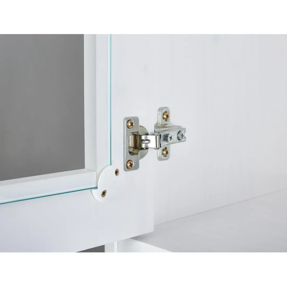 Vaisselier 5 portes en Bois Massif Blanc