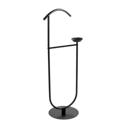 Valet acier laqué noir