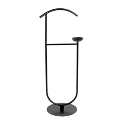 Valet acier laqué noir