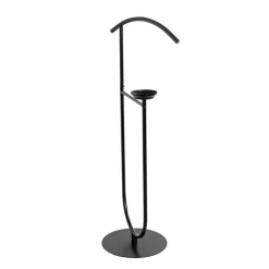 Valet acier laqué noir